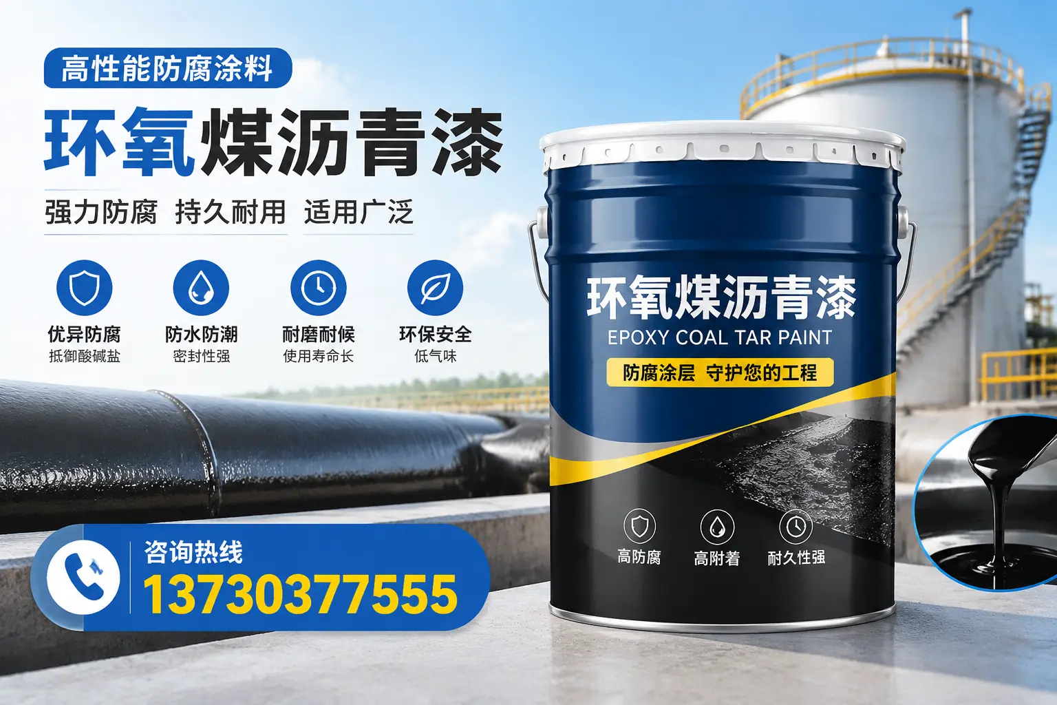 环氧煤沥青漆的耐久性分析,适合大同的使用场景